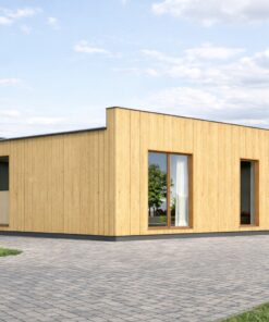 Lille Træhus KAYA 1 (44 mm + Træbeklædning), 48 m²