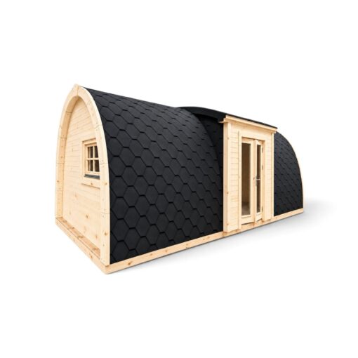 Isoleret Campingpod med Sideindgang – 3,25 × 6,6 m
