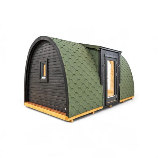 Isoleret Campingpod med Sideindgang – 3,25 × 5,9 m