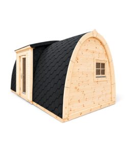 Isoleret Campingpod med Sideindgang – 3,25 × 6,6 m