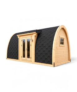 Isoleret Campingpod med Sideindgang – 3,25 × 5,9 m