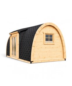 Isoleret Campingpod med Sideindgang – 3,25 × 5,9 m00