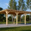 Fladtags-carport 18 m² (3m x 6m)