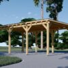 Fladtags-carport 18 m² (3m x 6m)