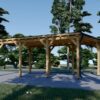 Fladtags-carport 18 m² (3m x 6m)